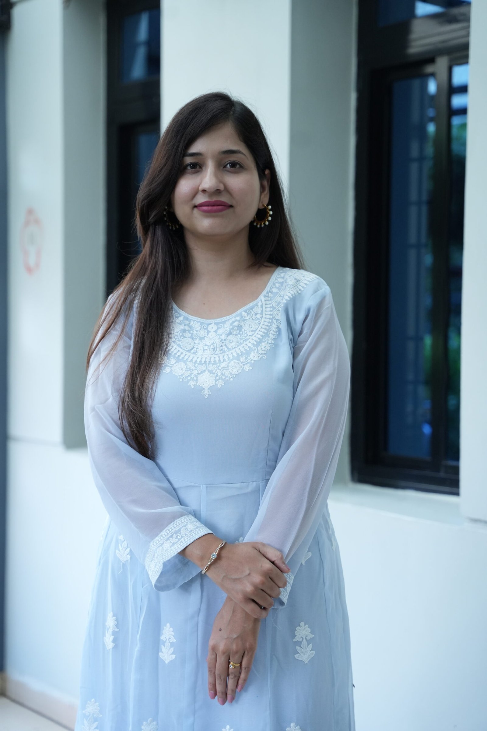 Threads work A-line Gown