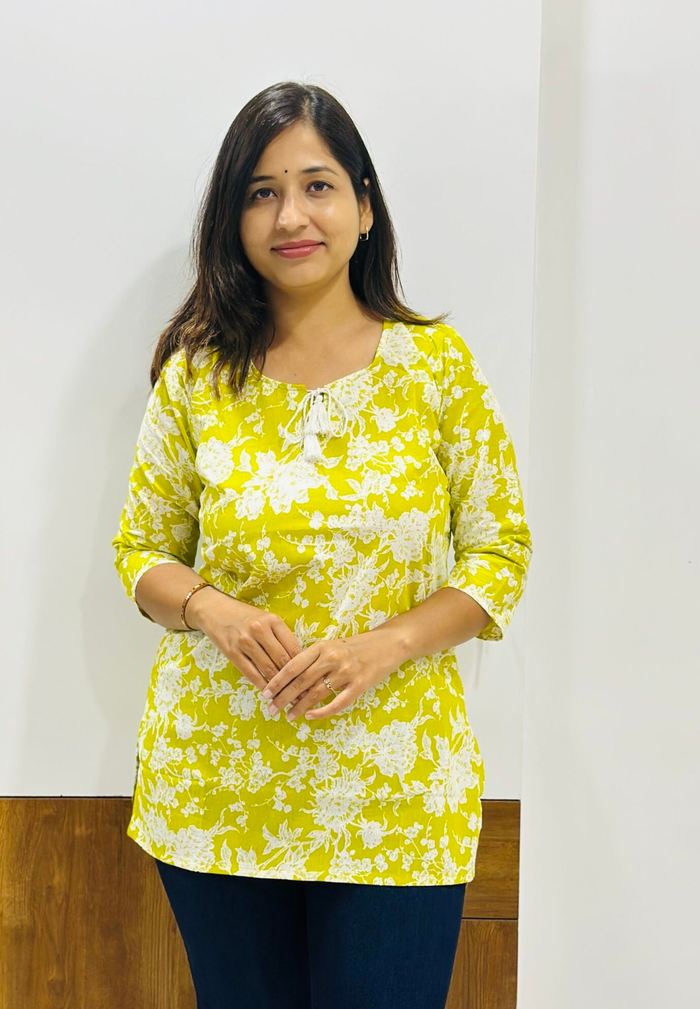 Vibrant Handblock Short Kurti