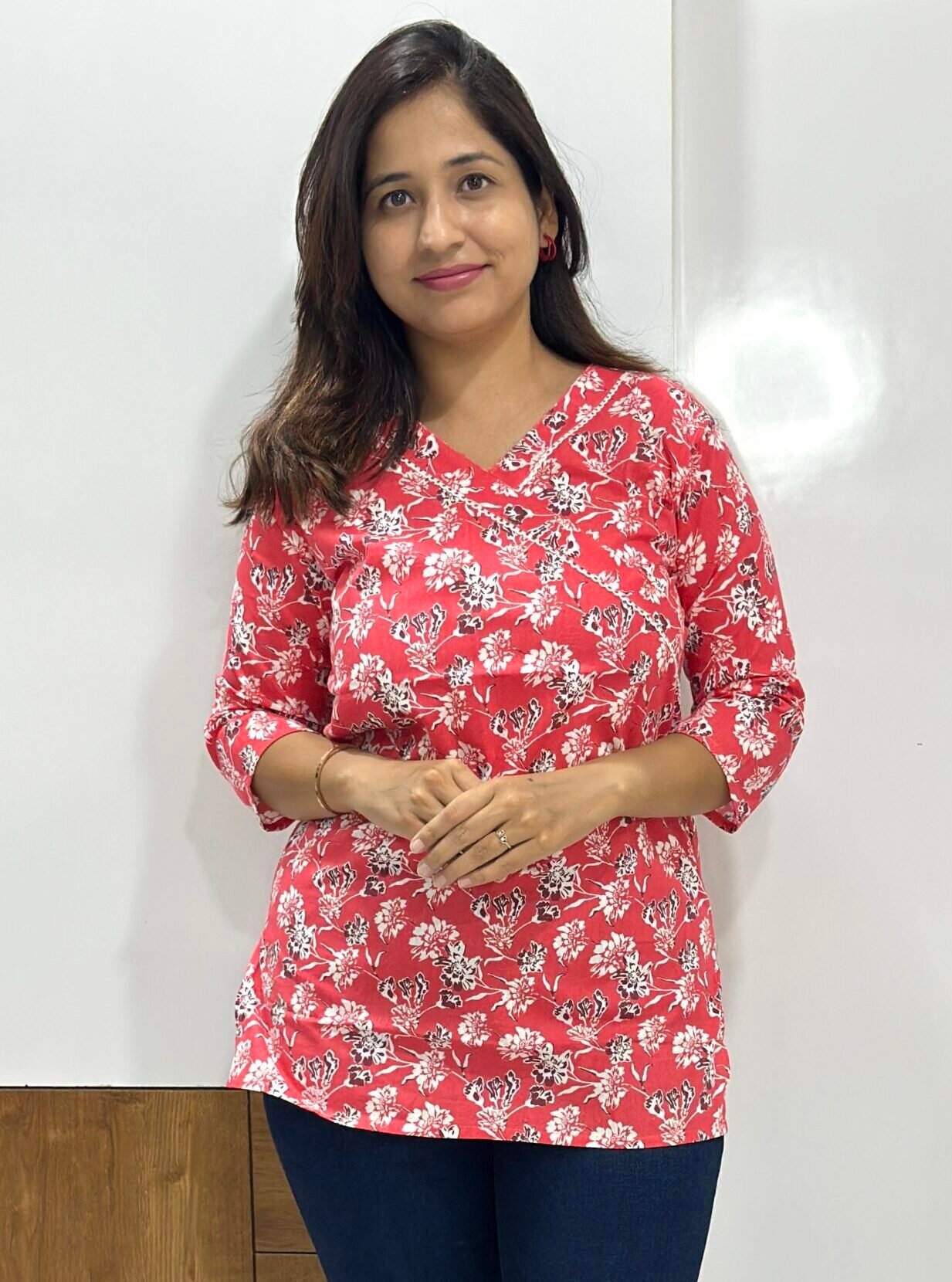 Botanical Print Short Kurti