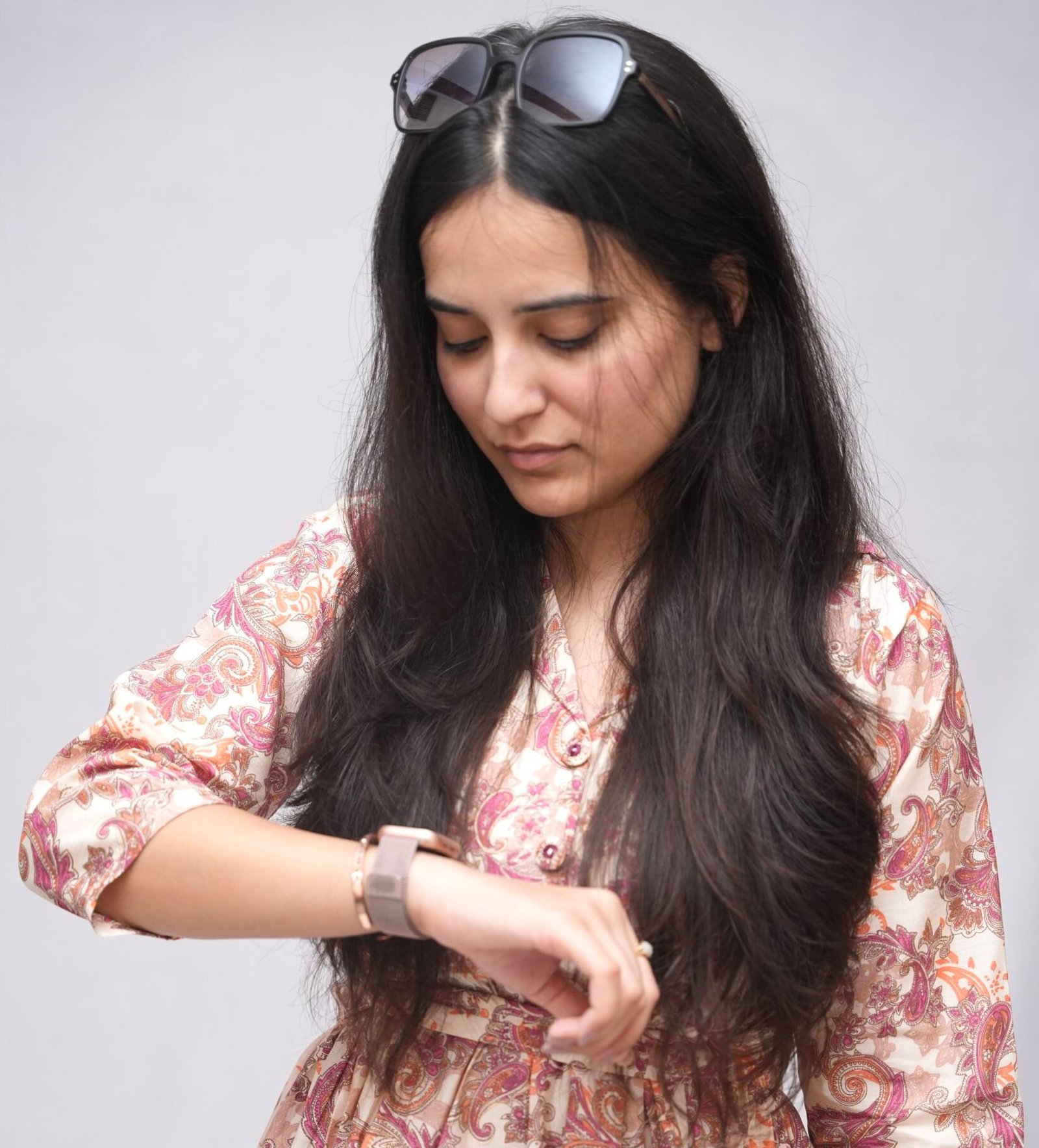 Floral Print Co Ord Set with waist belt