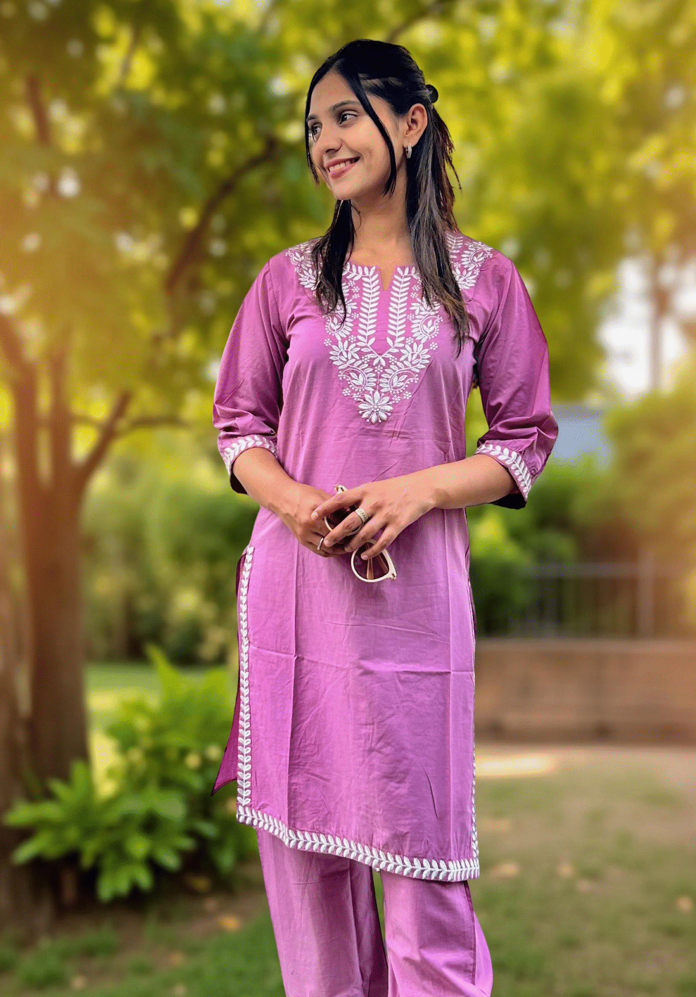 Lavender Charm Cotton Co-ord Set